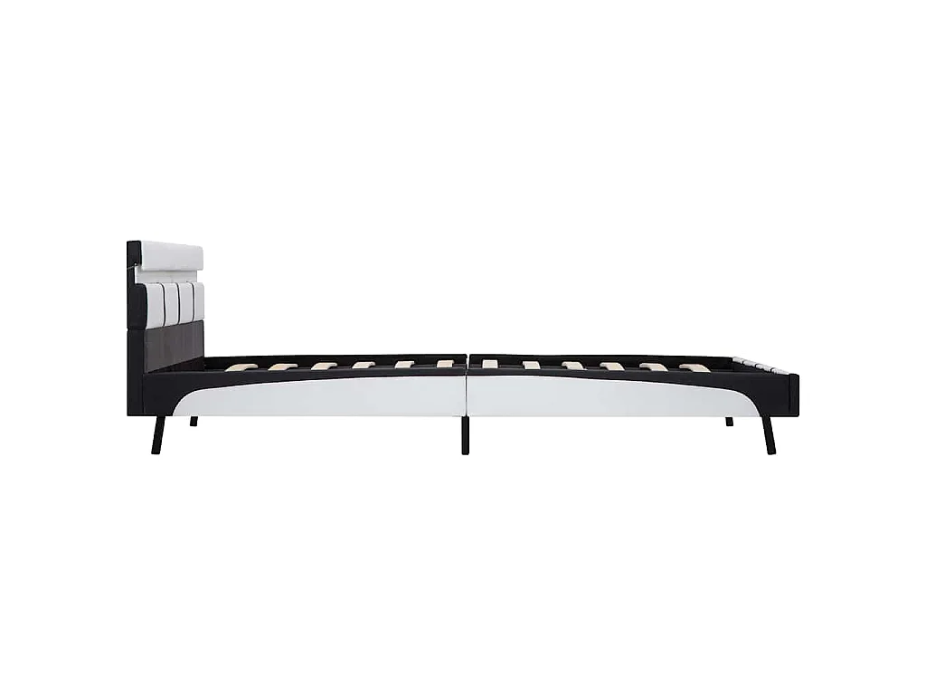 Cadre de lit avec LED sans matelas blanc 160x200 cm
