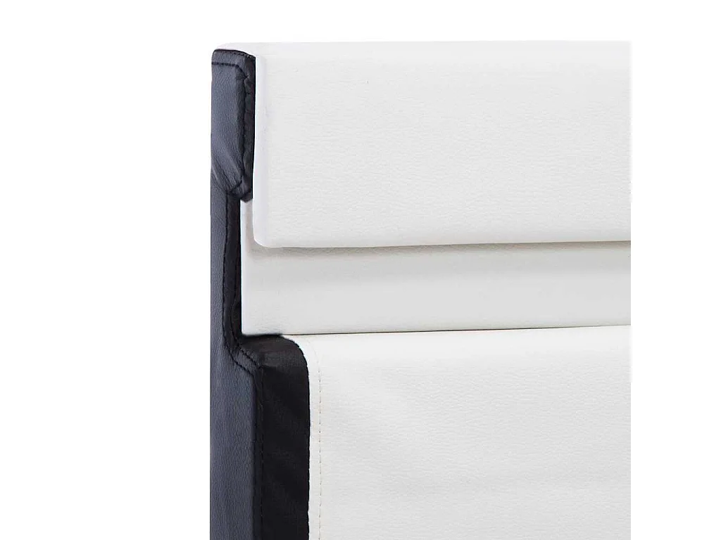 Cadre de lit avec LED sans matelas blanc 160x200 cm