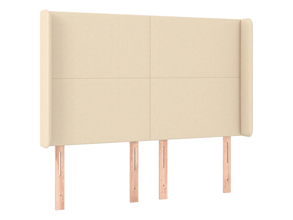 Boxspring met matras en LED stof crèmekleurig 140x200 cm