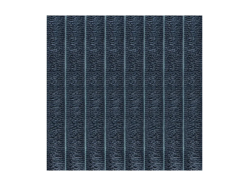Canapé droit 2 places en Velours Côtelé Bleu - avec accoudoirs de rangement - 180x74x84cm