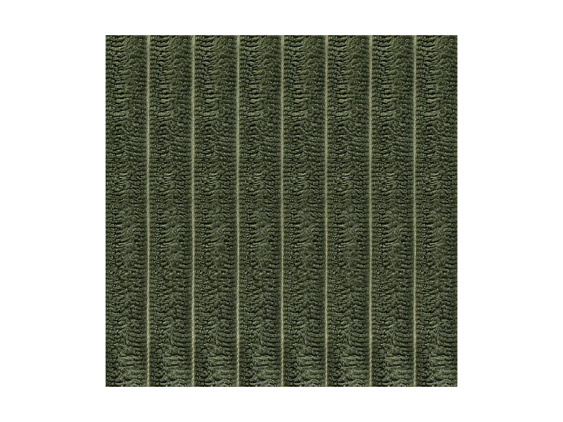 Canapé droit 2 places en Velours Côtelé Vert - avec accoudoirs de rangement - 180x74x84cm