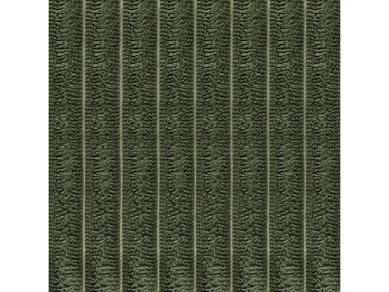 Rechte 2-zits bank in geribbel fluweel Groen - met opbergbare armleuningen - 180x74x84cm