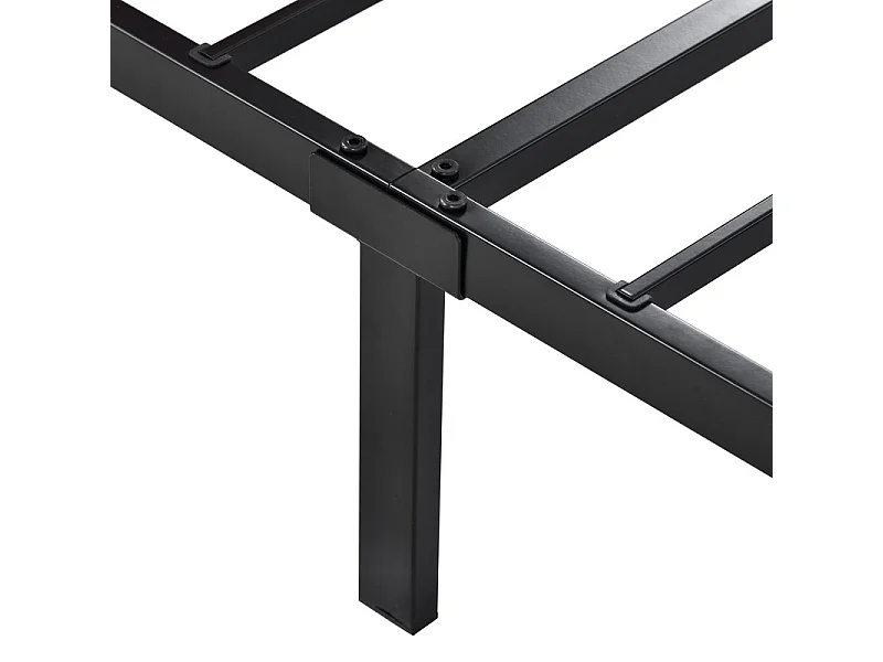 Lit double 140x200cm avec 4 tiroirs - tête de lit réglable - cadre à latte en métal - Lin - Gris (sans matelas)