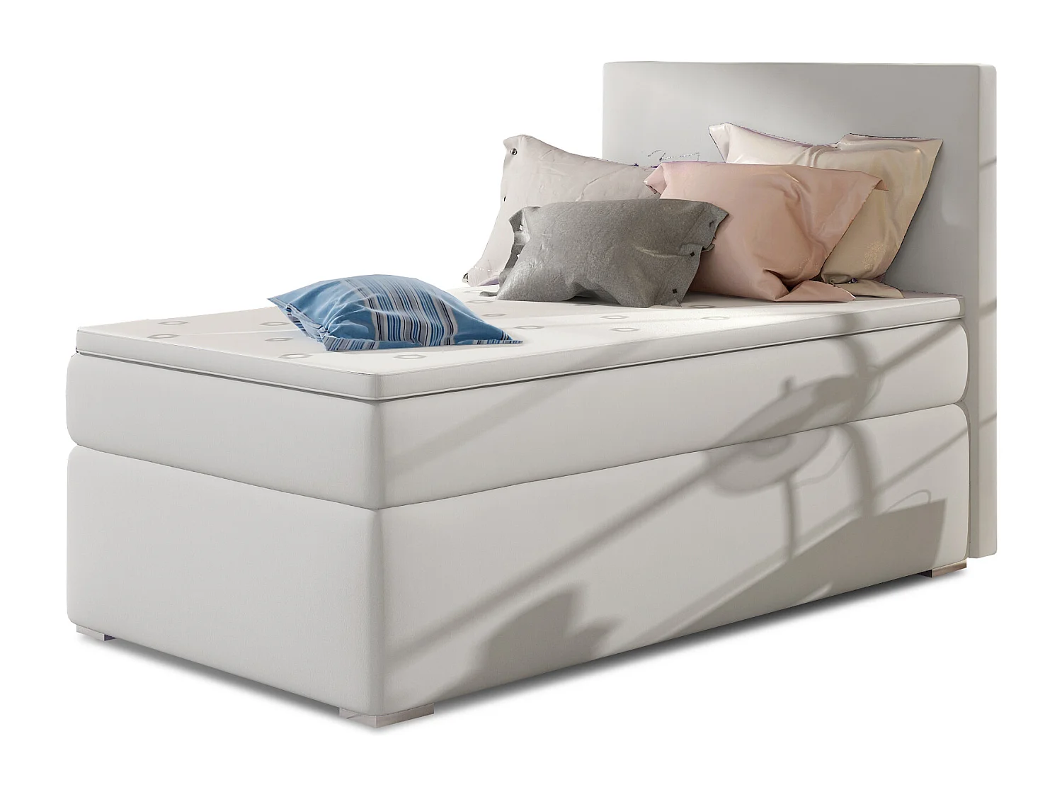 Boxspringbett  Nicole (90x200) /Matratze inklusive/Weiss