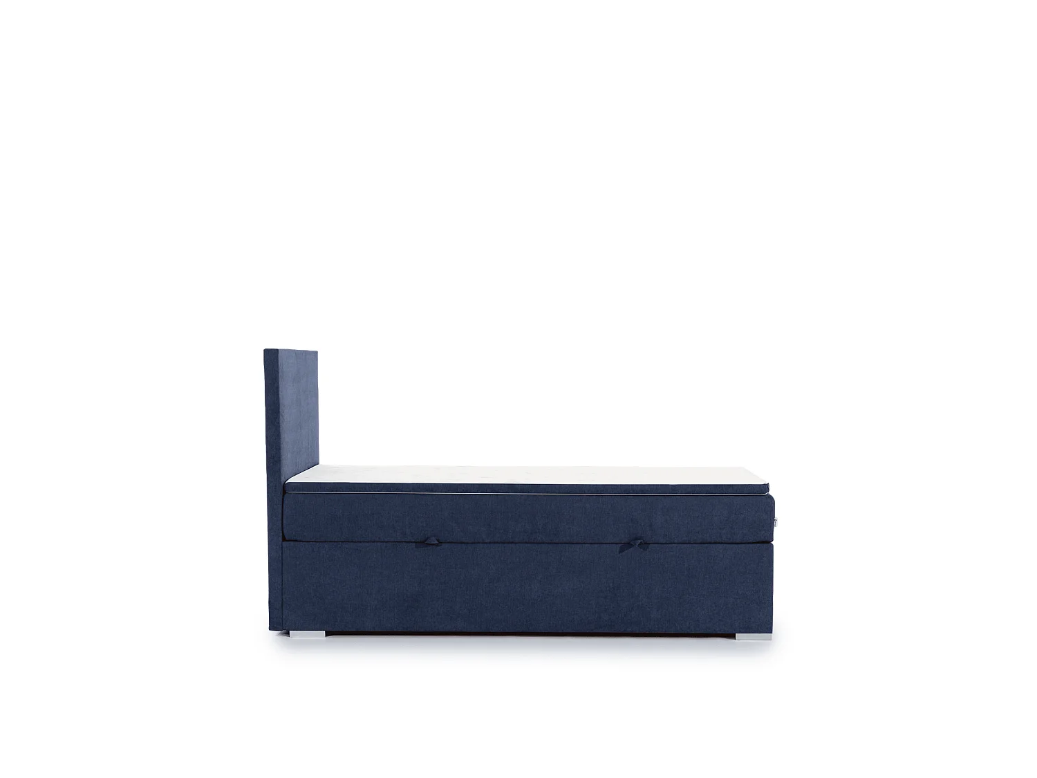 Box Spring Letto Nicole (90x200)/materasso incluso/blu
