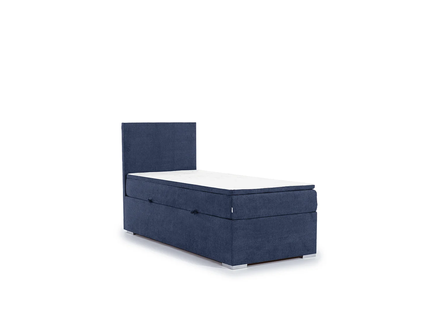 Box Spring Letto Nicole (90x200)/materasso incluso/blu