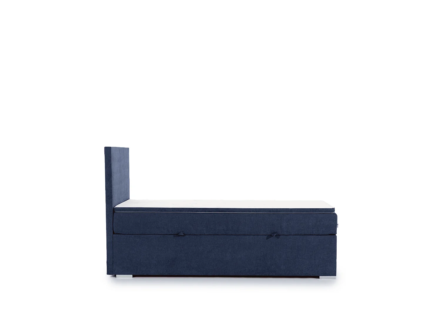 Box Spring Letto Nicole (90x200)/materasso incluso/blu