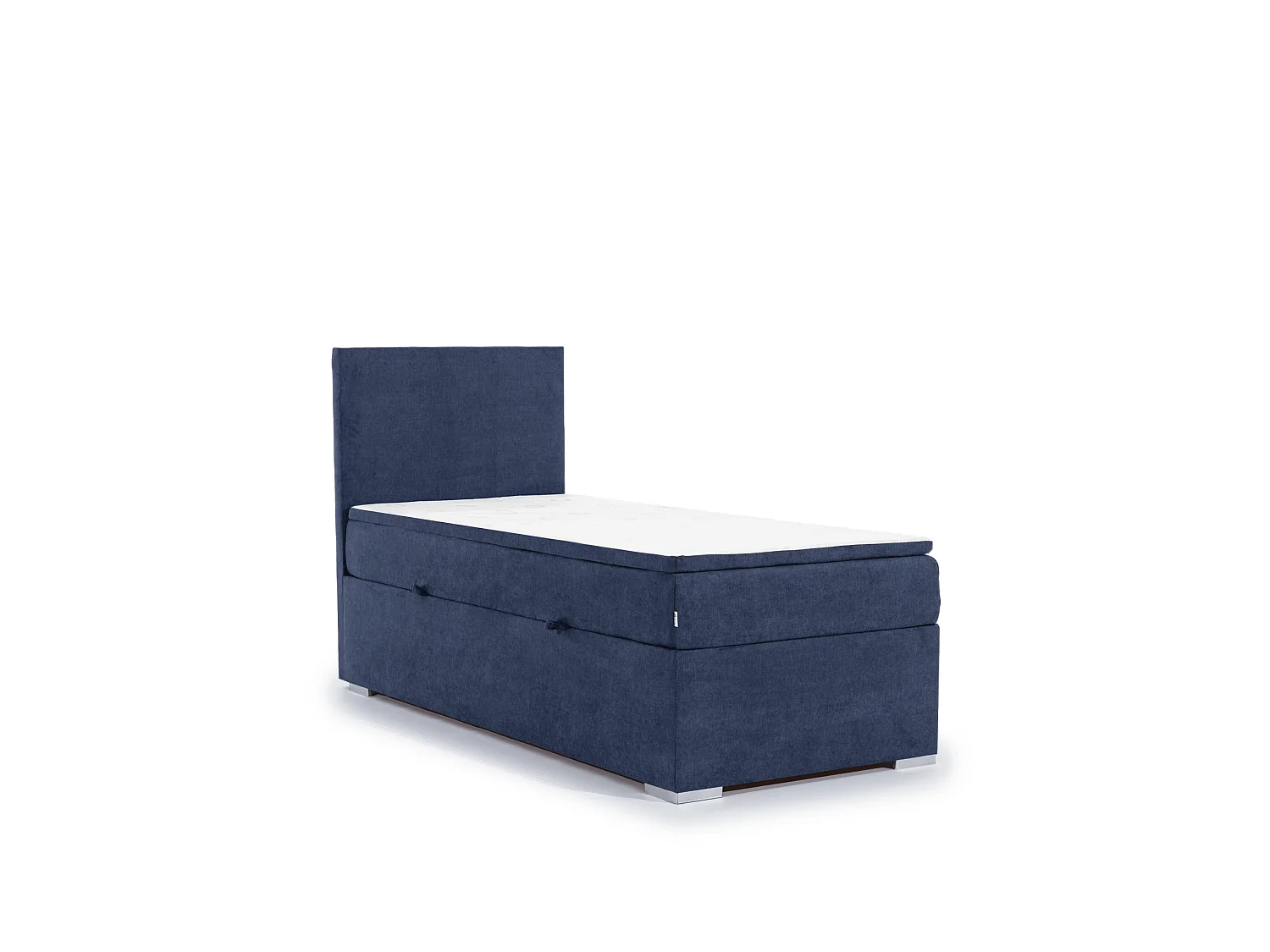 Box Spring Letto Nicole (90x200)/materasso incluso/blu