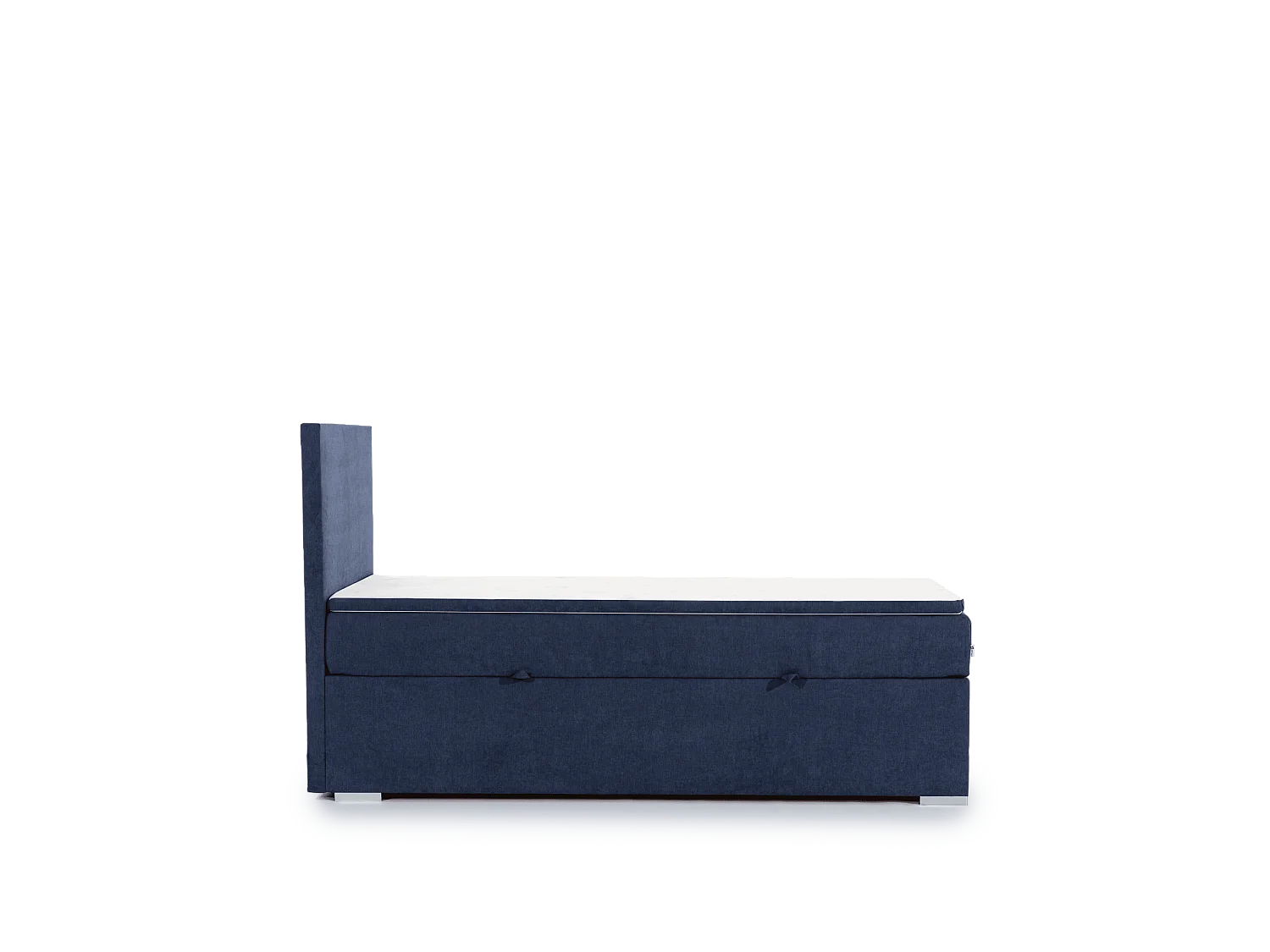 Box Spring Letto Nicole (90x200)/materasso incluso/blu
