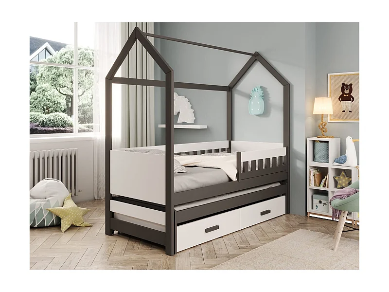 Lit Varis (80x180)/matelas inclus/anthracite