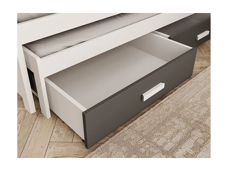 Letto Varis (80x180) /materasso incluso/antracite