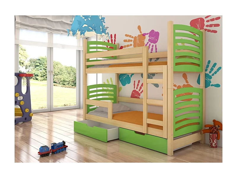 Lit Zuna Lux (80x180)/matelas inclus/verte