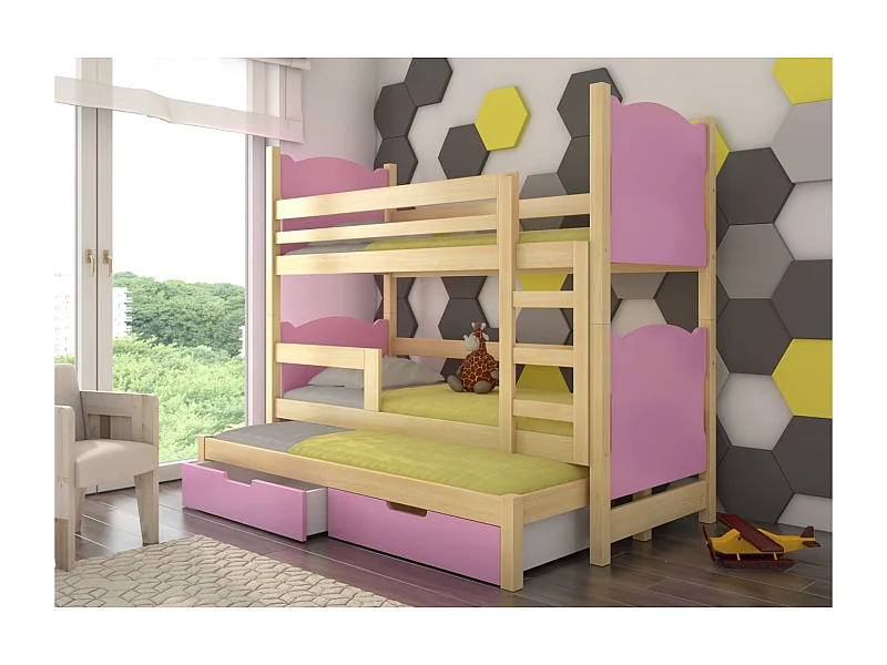 Bett Letus Lux (80x180)/Matratze inklusive/Rosa