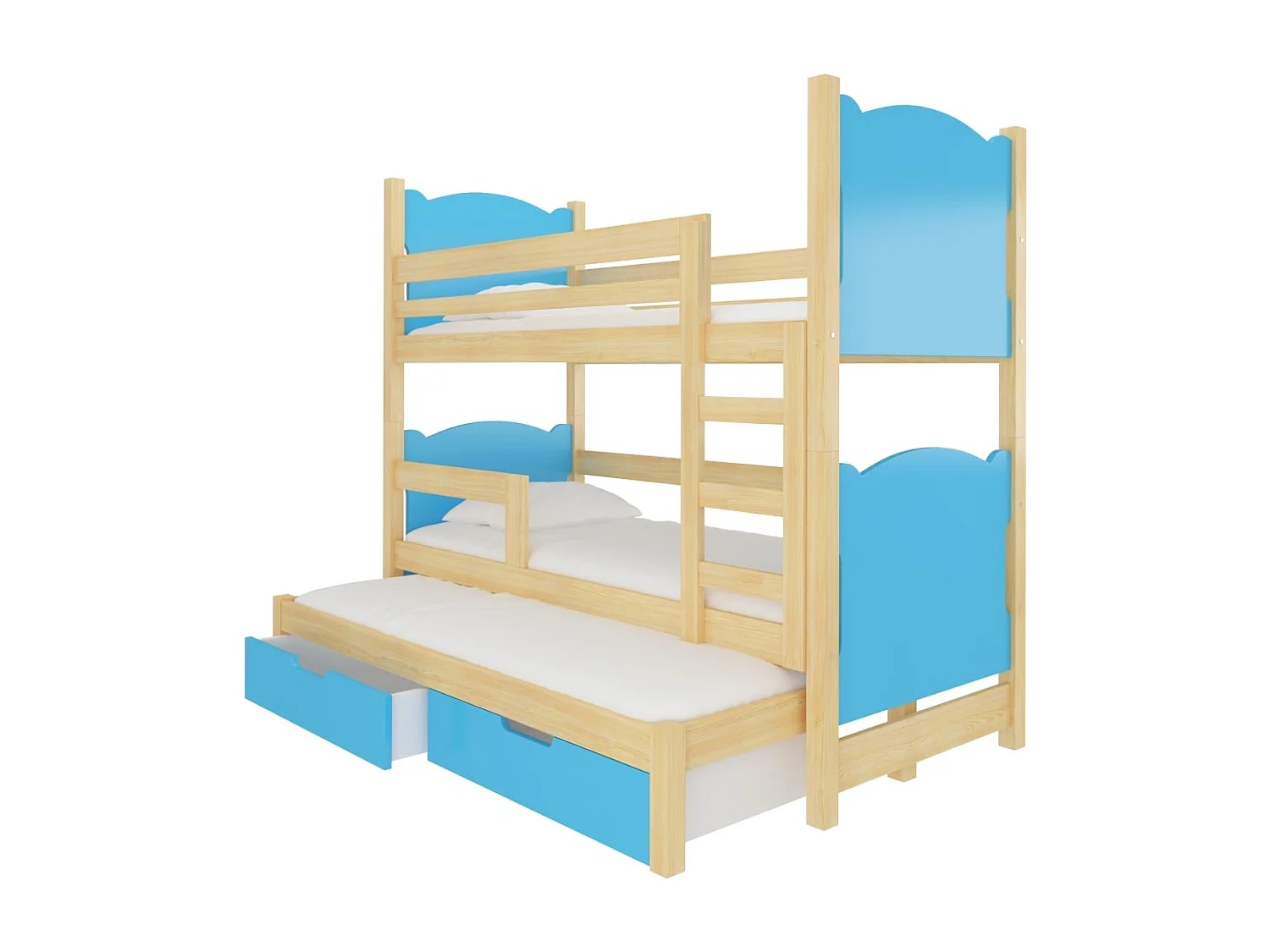 Bett Letus Lux (80x180)/Matratze inklusive/Blau