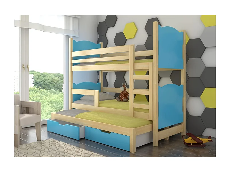 Lit Letus Lux (80x180)/matelas inclus/bleue