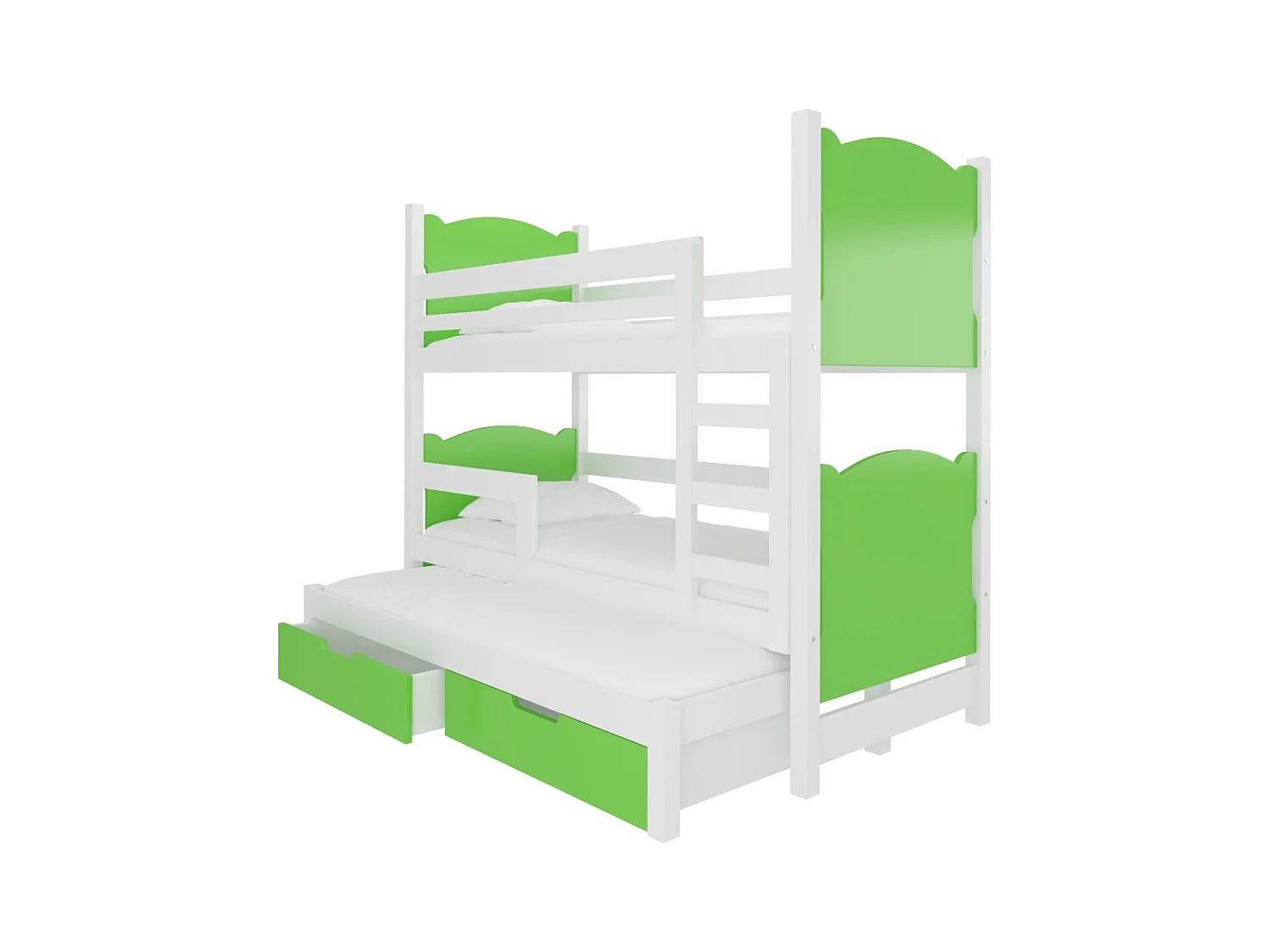 Bett Letus (80x180)/Matratze inklusive/Grün