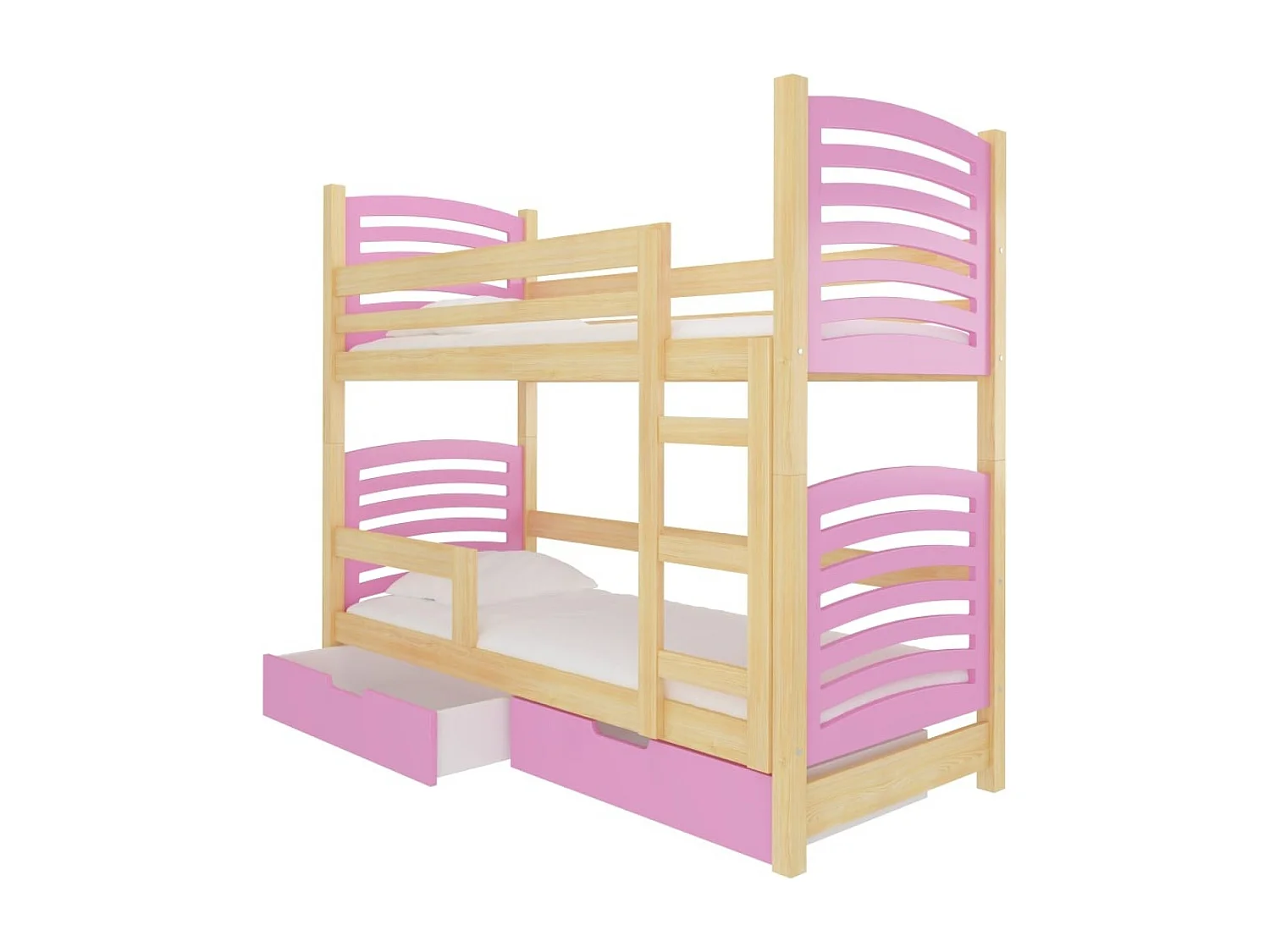 Bett Zuna Lux (80x180)/Matratze inklusive/Rosa