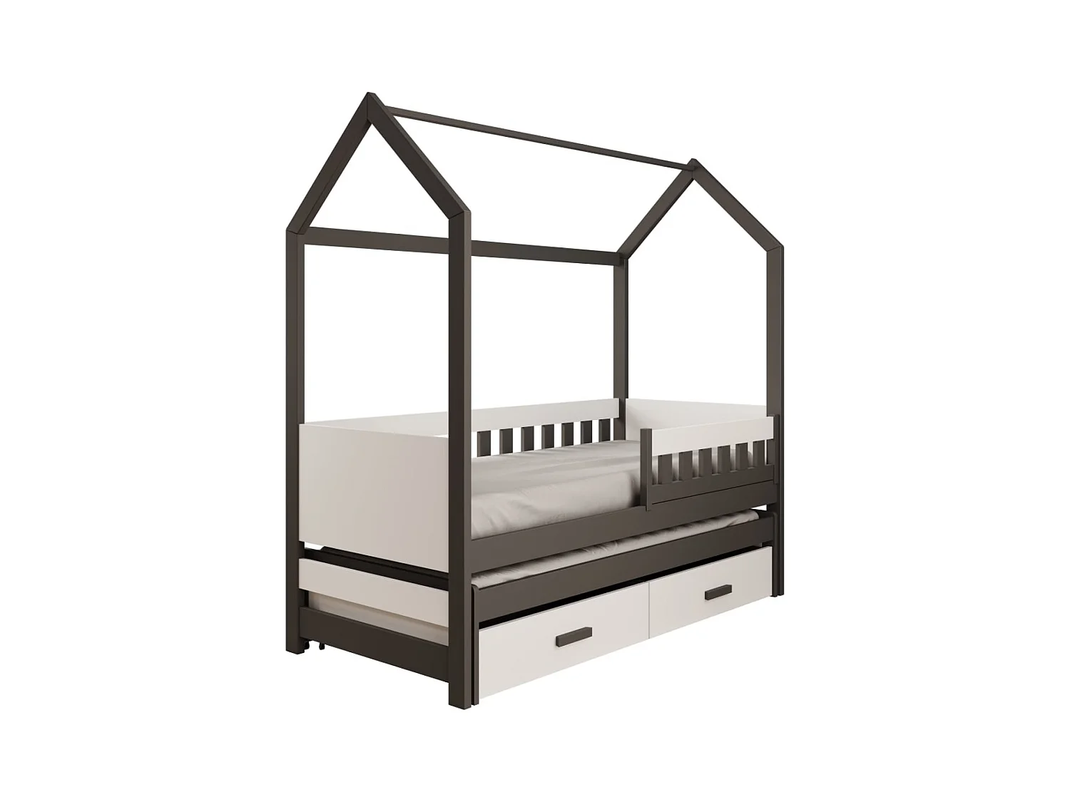 Lit Varis (90x200)/matelas inclus/anthracite