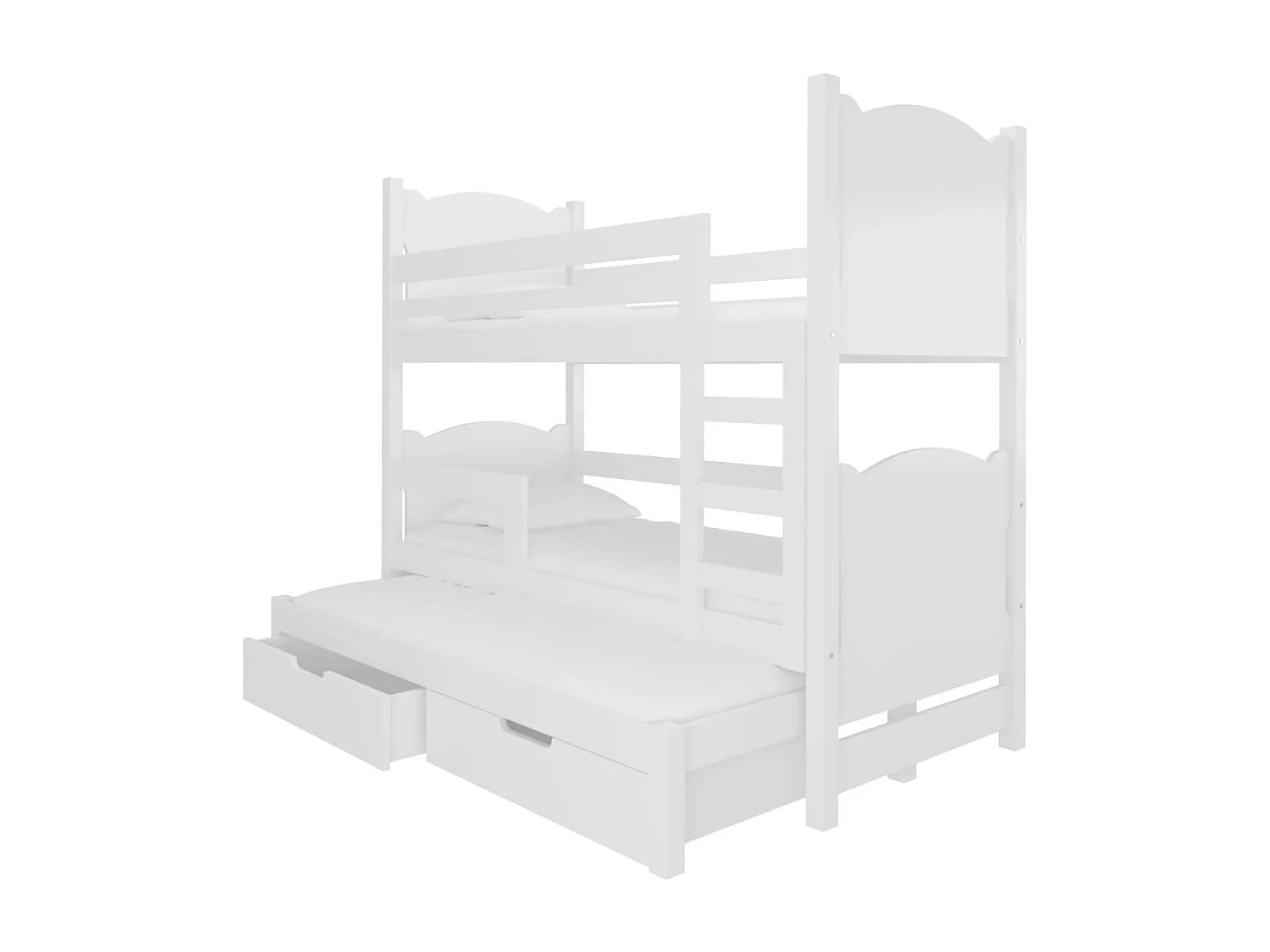 Bett Letus Premium (80x180)/Matratze inklusive/Weiss