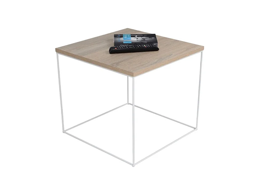 Table basse Alina Lux/Contreplaqué/Métal/Brun