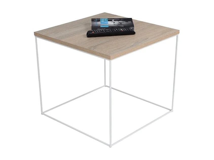 Table basse Alina Lux/Contreplaqué/Métal/Brun