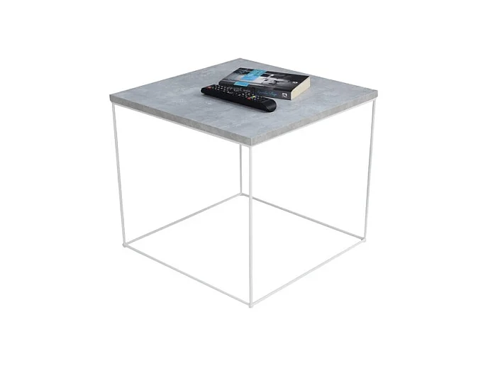 Table basse Alina Lux/Contreplaqué/Métal/Grise