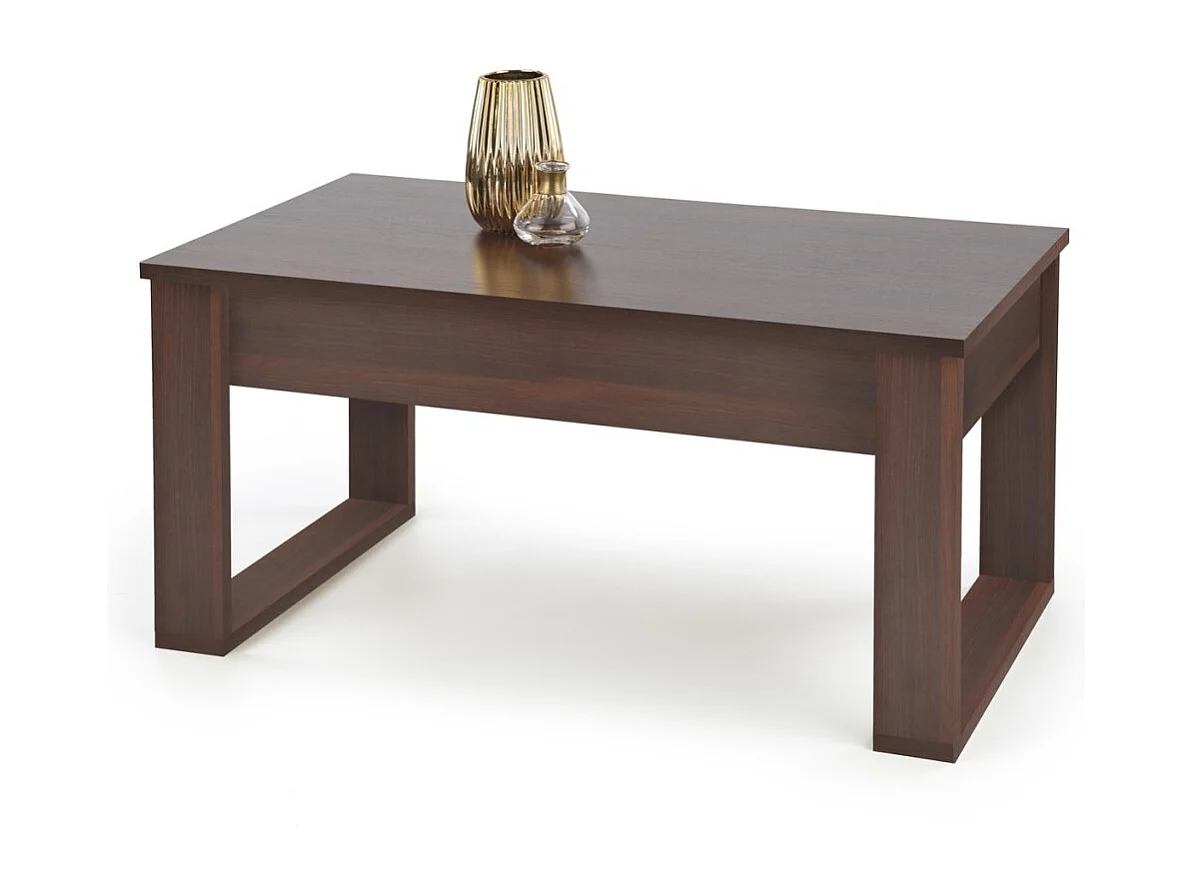 Cochtisch Nea Lux/Furnierte Möbelplatte/Dunkelbraun