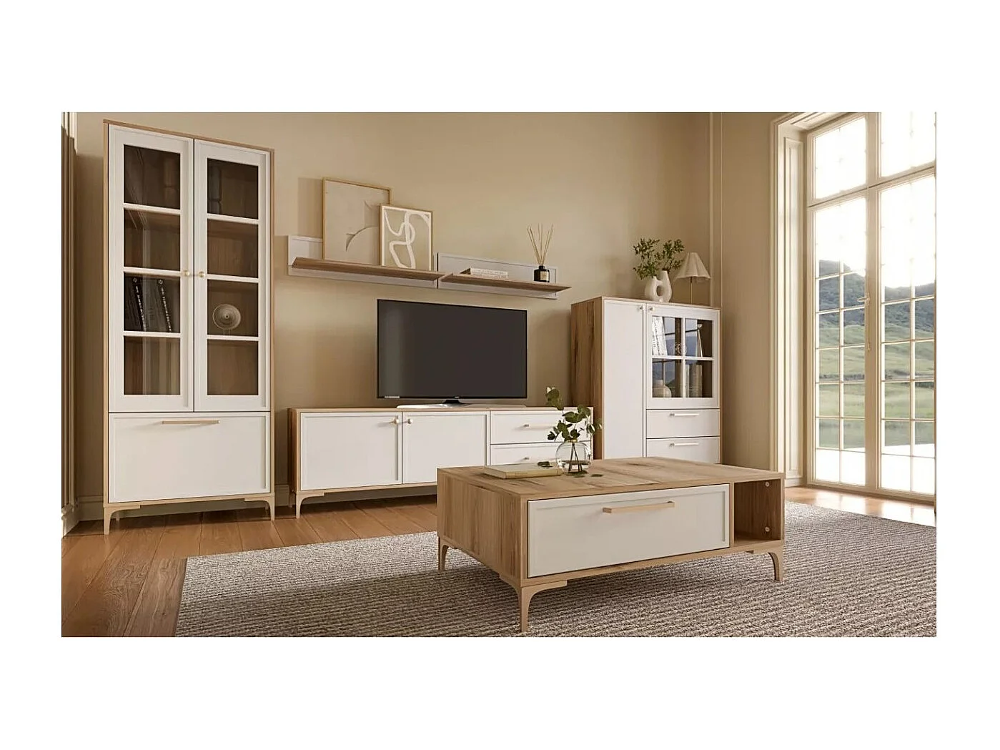 Couchtisch Alba/Sperrholz/Metall/Grün&Braun