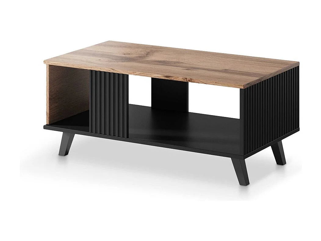 Cochtisch Random/Cressboard/MDF/Polypropylen/Braun&Schwarz