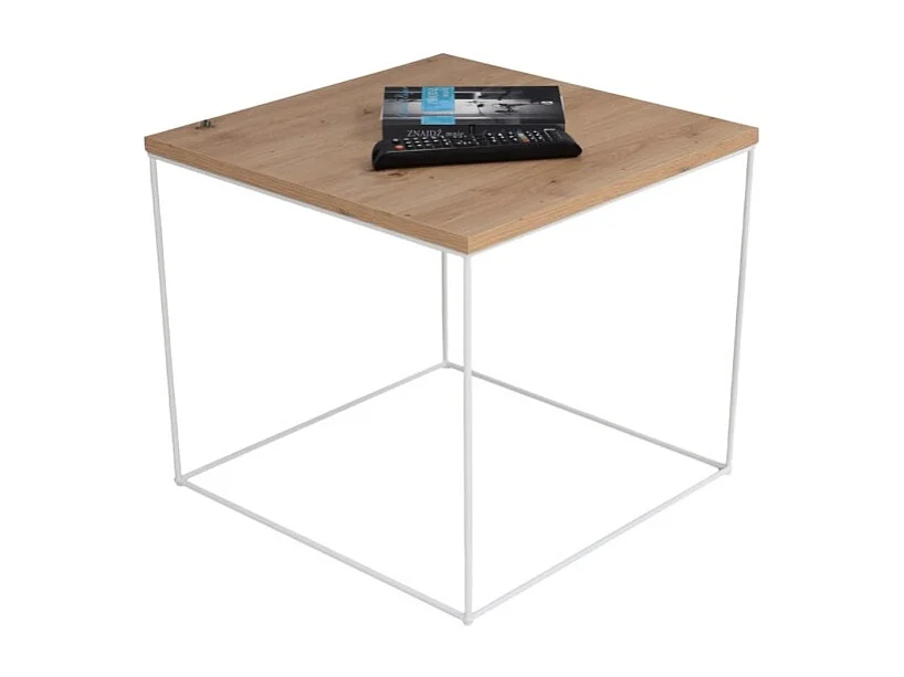 Table basse Alina Lux/Contreplaqué/Métal/Brun foncé