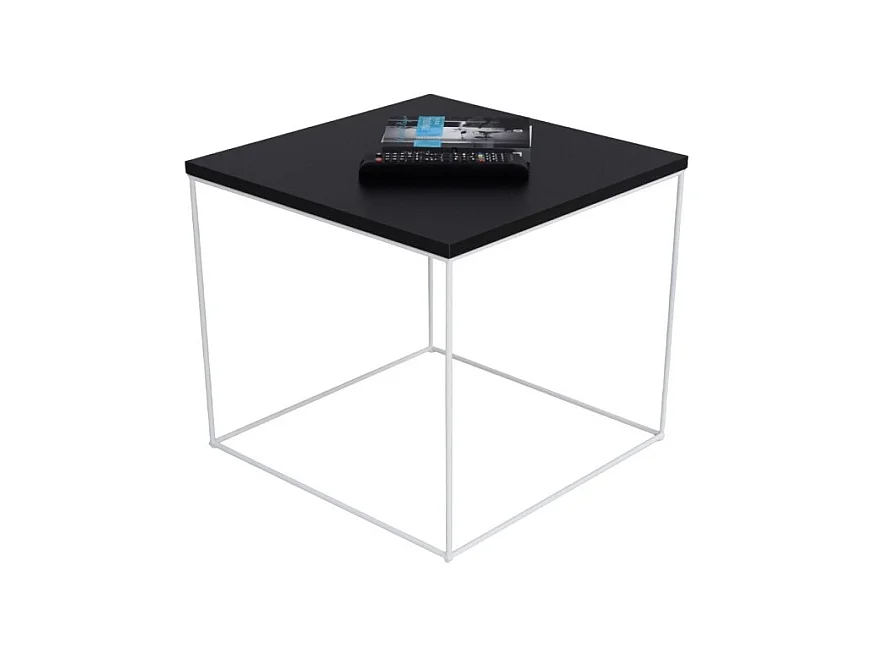 Table basse Alina Lux/Contreplaqué/Métal/Noire