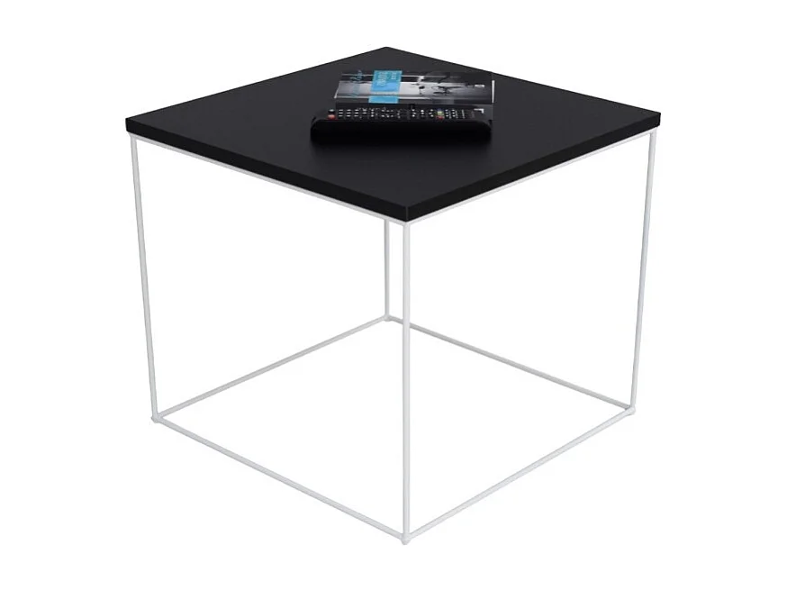 Table basse Alina Lux/Contreplaqué/Métal/Noire