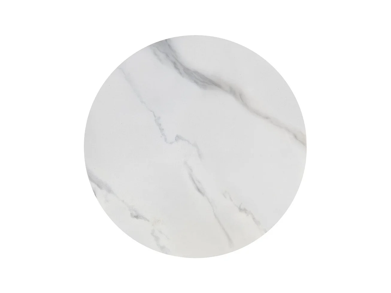 Tavolino Acuna/Effetto marmo/Metallo/Bianco