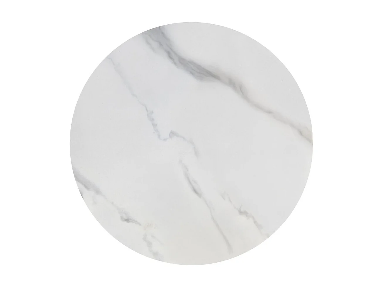 Table basse Acuna/Effet marbre/Métal/Blanc