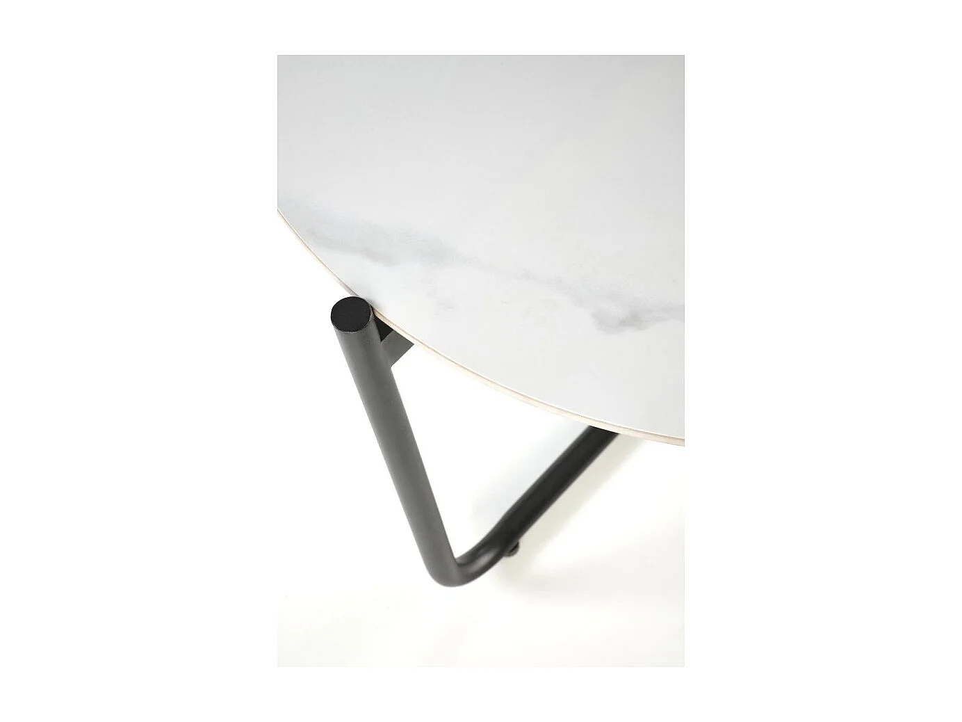 Table basse Acuna/Effet marbre/Métal/Blanc