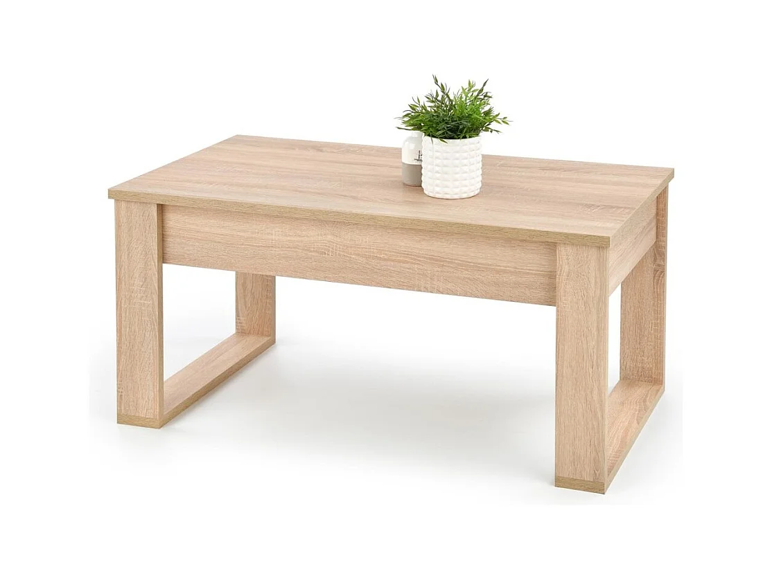 Table basse Nea Lux/Plateau de meuble plaqué/Brun