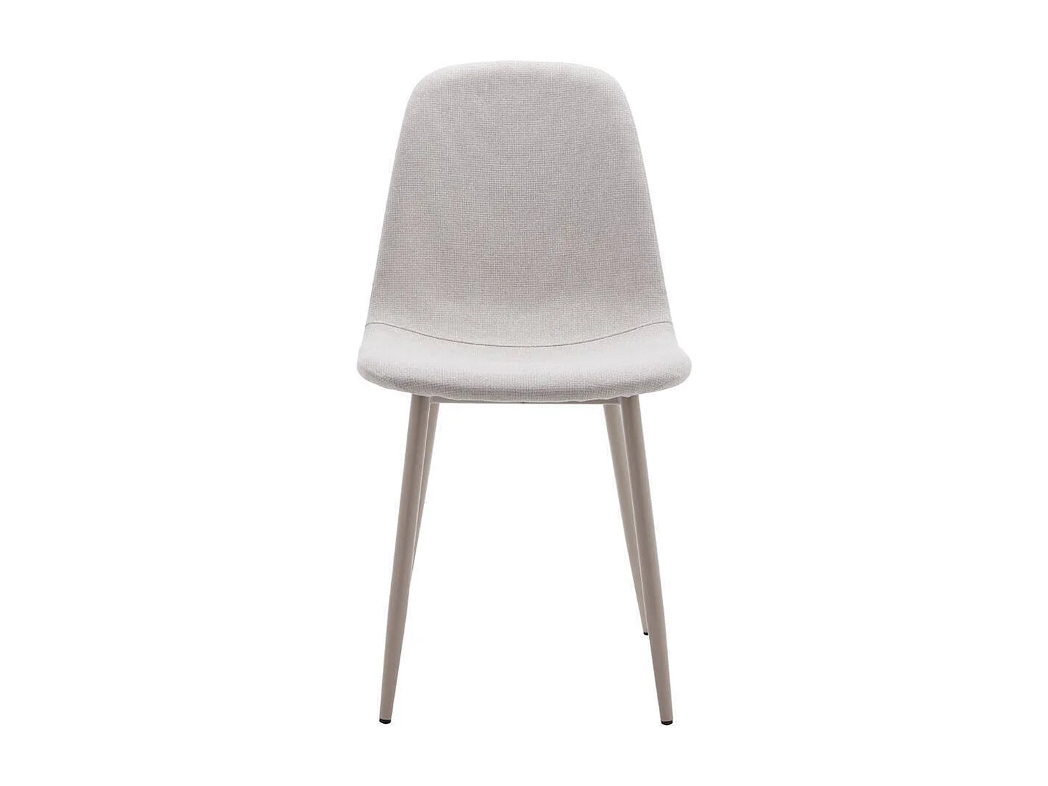 Pack de 4 sillas de 90x45x44 cm con estructura tapizada en tela y patas color crema Bolo