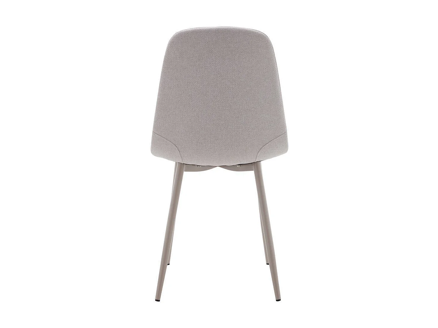 Pack de 4 sillas de 90x45x44 cm con estructura tapizada en tela y patas color crema Bolo