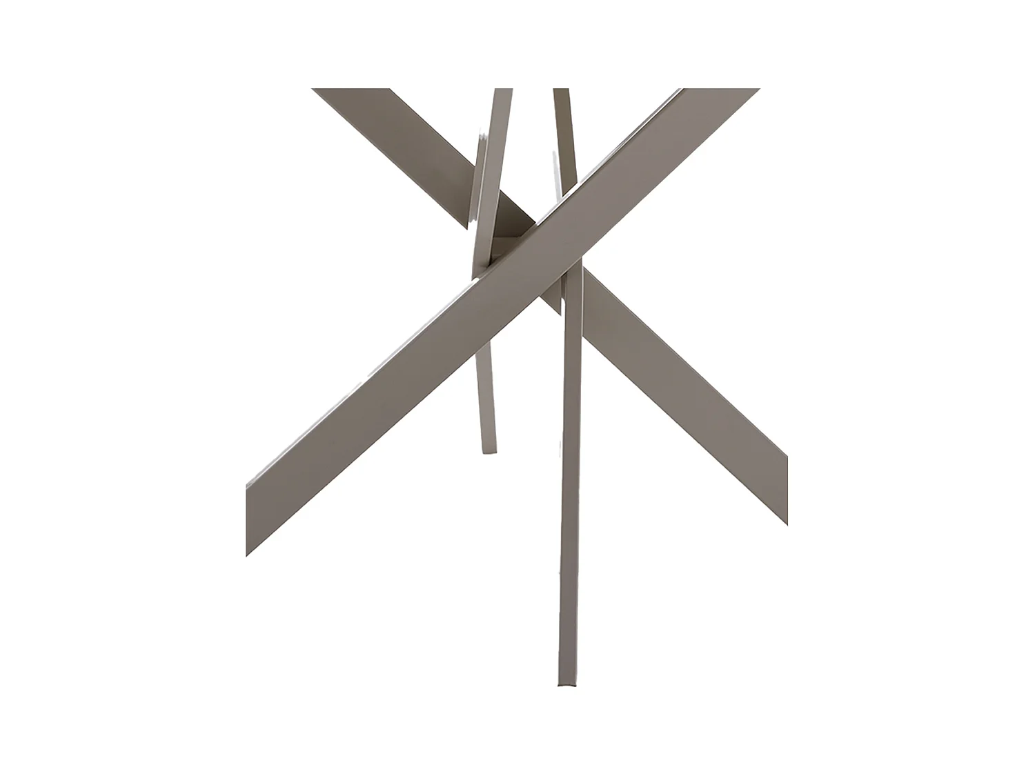 Mesa redonda de 75x120x120 cm con tapa de melamina y patas metálicas en color crema Blake