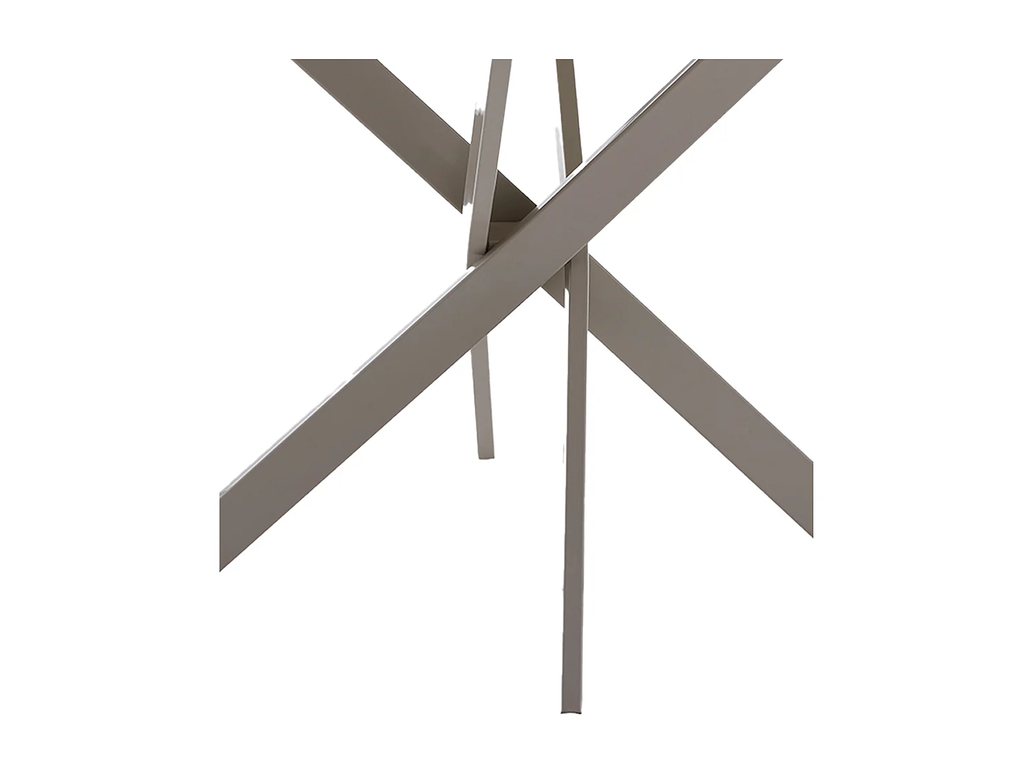 Mesa redonda de 75x120x120 cm con tapa de melamina y patas metálicas en color crema Blake