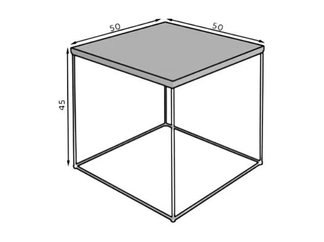 Table basse Alina Premium/Contreplaqué/Métal/Noire