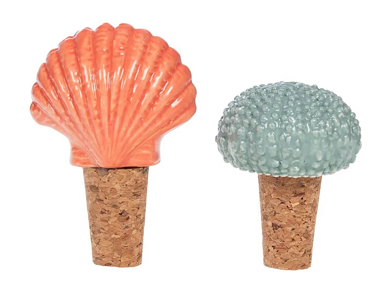 Coffret de 2 bouchons déco mer