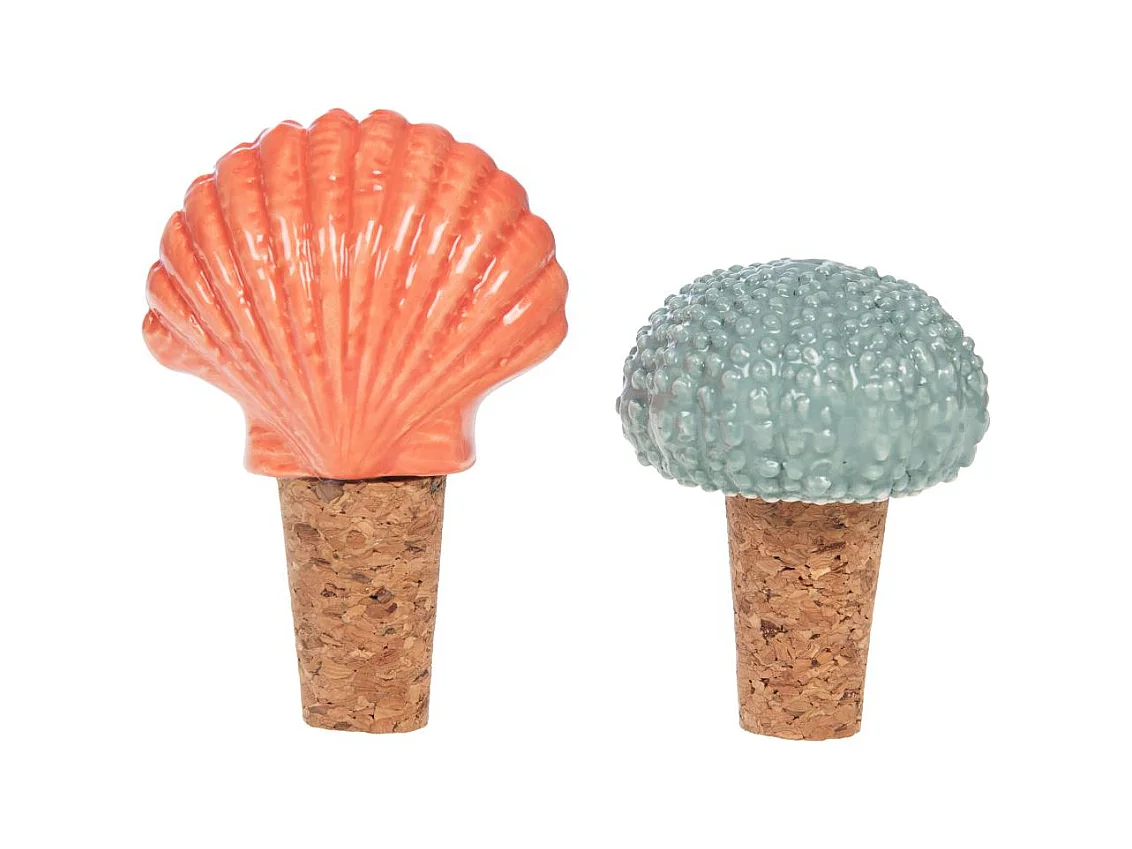 Coffret de 2 bouchons déco mer