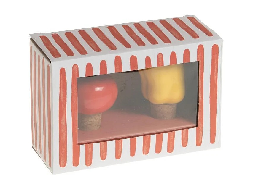 Coffret de 2 bouchons déco légumes