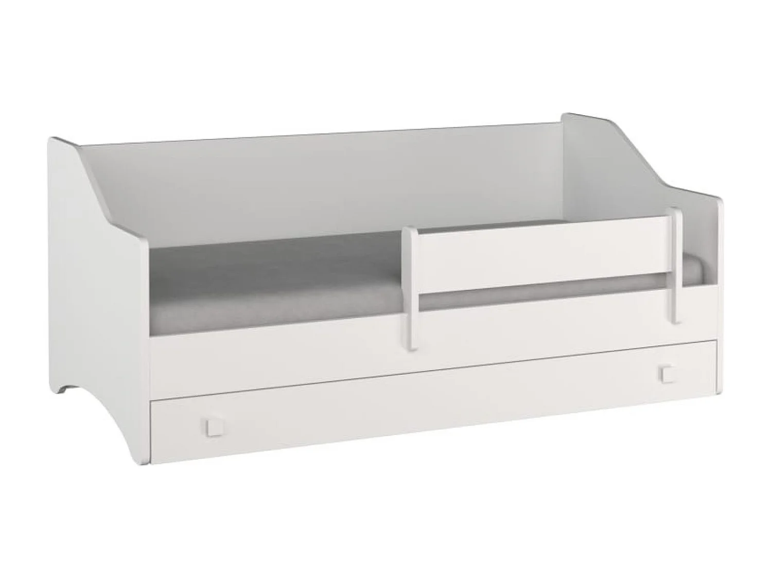 Lit Leoni (80x160)/matelas inclus/blanc