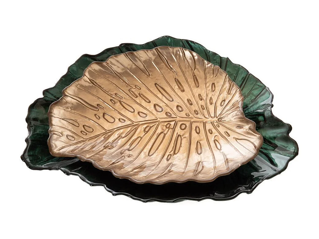 Plat Jungle doré 28 cm