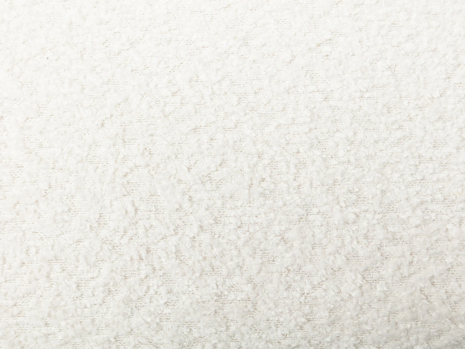 Lot de 6 chaises en tissu bouclette et bois d'hévéa - Blanc - WILANA