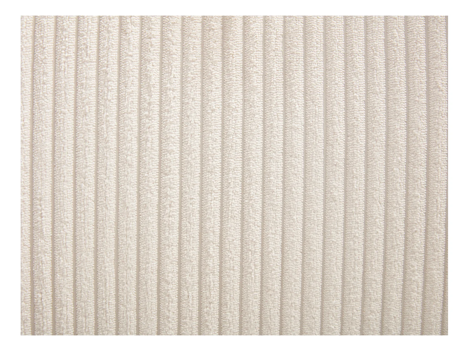 Lot de 6 chaises avec accoudoirs en velours côtelé et bois d'hévéa - Crème - FILDON