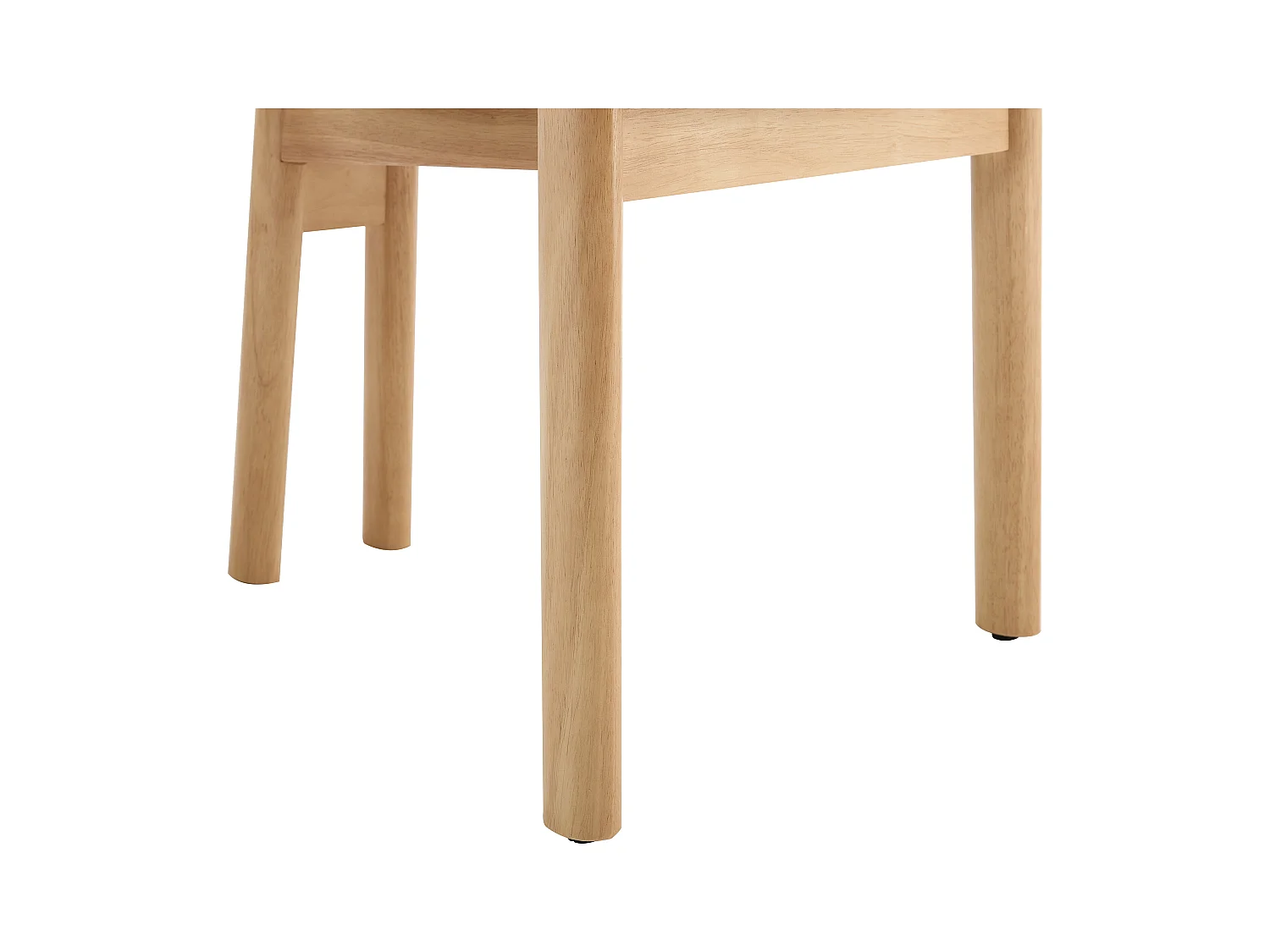 Lot de 6 chaises en tissu et bois d'hévéa - Vert - FALDRA