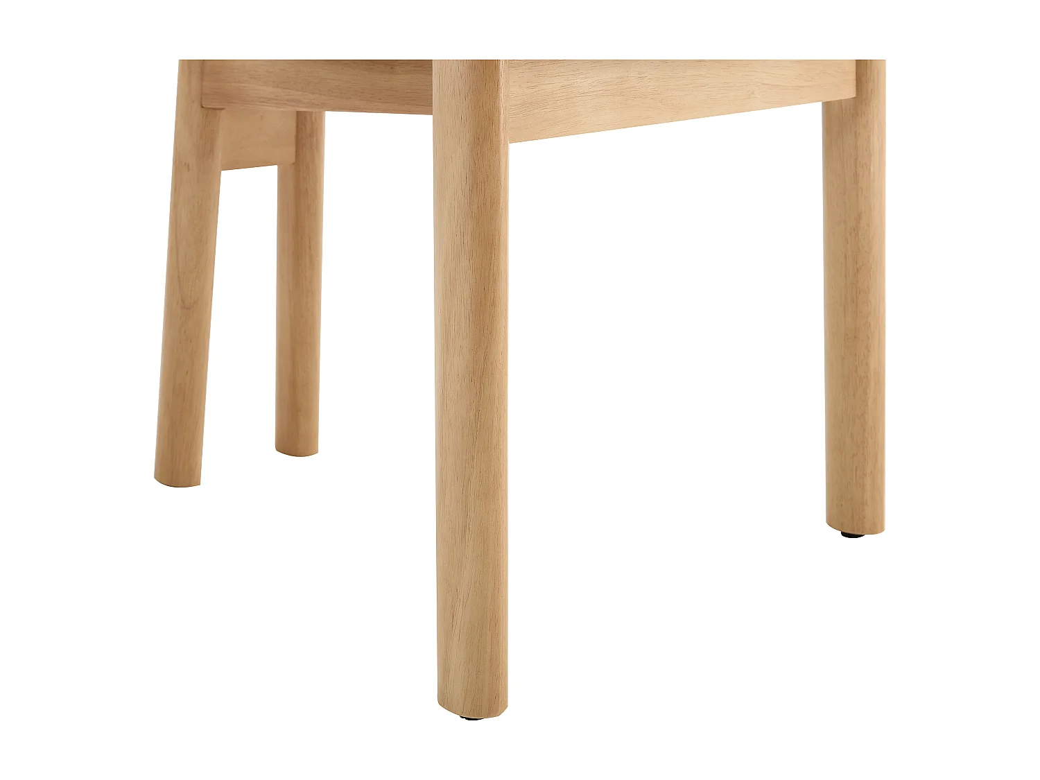 Zestaw 6 krzeseł z tkaniny i drewna kauczukowego - Zielony - FALDRA